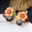 Fresh Enamel Flower Stud Earring Trendy Women Jewelry