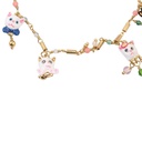 Hand Painted Enamel Glaze Flower Necklace Sweater Chain