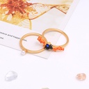 Hand Painted Enamel Glaze Pearl Set Ring