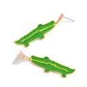 Crocodile Apple Enamel Earrings