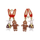 Cartoon Biscuit Bride Bridegroom Enamel Earrings Jewelry Stud Earrings