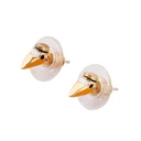 Hand Painted Enamel Glazed Pelican Series Zircon Stud Earrings Two Wearing Styles 925 Silver Needle