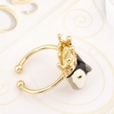 Lotus Ladybug Pendant Necklace For Women Enamel Choker