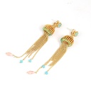 Jellyfish Long Tassel 925 Silver Needle Enamel Earrings Jewelry Stud Earrings