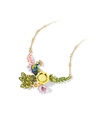 Jewelry Gilded Peacock Jewelry Enamel Glaze Flower Heart-shaped Pendant Necklace Collarbone Chain