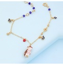 Owl And Heart Enamel Thin Bracelet