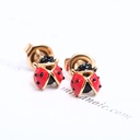 Ladybug Enamel Earrings Jewelry Stud Earrings