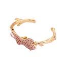 Leopard Gold Plated Jewelry Enamel Bracelet