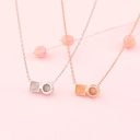 Ball Geometry Pendant 925 Silver Adjustable Collarbone Chain Necklace