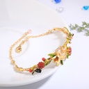 Strawberry Flower Fresh Beads Jewelry Enamel Bracelet