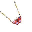 Red Butterfly Necklace Jewelry Electroplating Copper Plating Enamel Glaze Necklace Choker