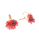 Coral And Fish Enamel Hook Earrings