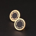 Round Gear Enamel Earrings Jewelry Stud Earrings