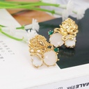 Beautiful Du Sha Gem Enamel Earrings Jewelry Stud Earrings