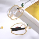Snow White and Queen Girl Enamel Earrings