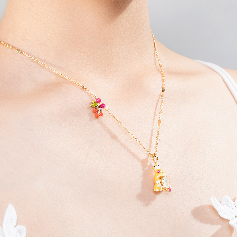 Vintage Necklace Yellow Rabbit Fashion Jewelry For Women