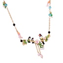 Swallow Enamel Glaze Pendant Necklace European Women Gold Plated Jewelry