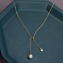 Freshwater Pearl 14K Gold Plated Y Adjustable Necklace