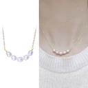 Freshwater Pearl Smile 14K Gold Plated Collarbone Necklace