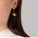 Cute Little Bear Pearl 925 Silver Jewelry Stud Earrings