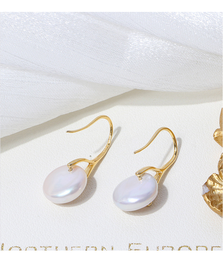 Baroque Pearl Hook Earrings 14K Gold Filled Bridesmaid Wedding
