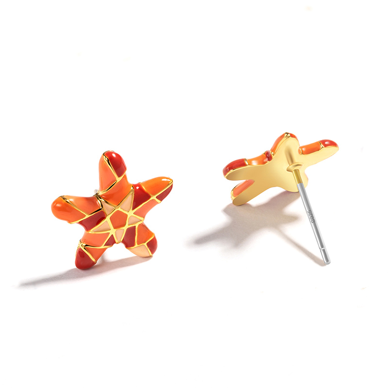 Starfish Enamel Earrings