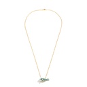 Fish Sweater Enamel Long Pendant Necklace
