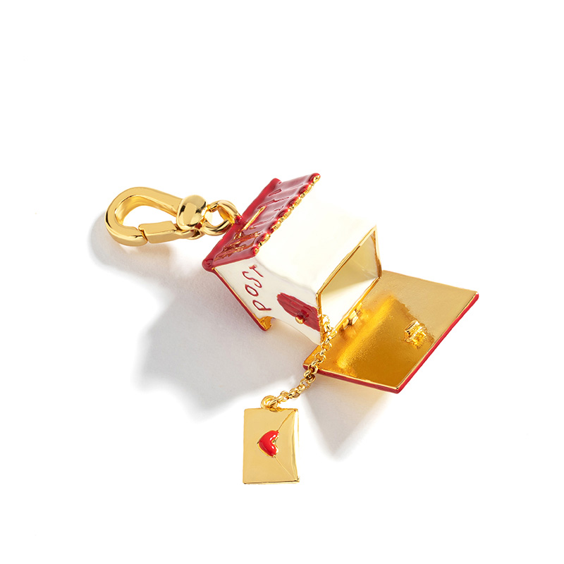 Post Box House Enamel Pendant