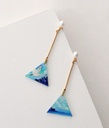 Flying Swan in Aurora Painting Earrings