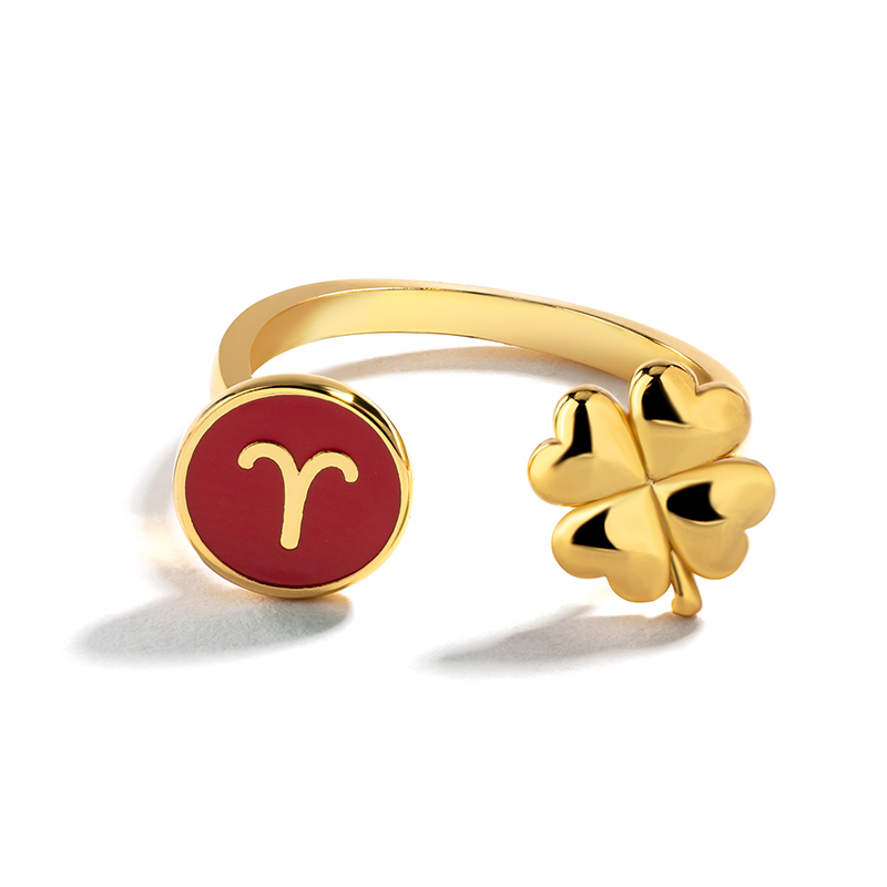 Zodiac Sign Constellation Enamel Ring