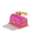 Pink Mailbox Envelope With Heart Enamel Pendant