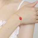 Cute Red Pig Enamel Thin Bracelet