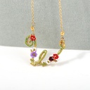 Alphabet Blossoming Necklace Letter A-Z All series