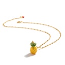 Fruit Pineapple Collarbone Enamel Necklace