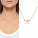 Heart And Crystal Gold Plated Clavicle Necklace