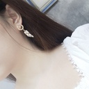 Freshwater Pearl Wheat Ears Bridesmaids Wedding Jewelry Earrings