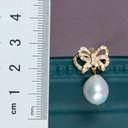 Baroque Irregular Pearl Bow Bridesmaid Gift Earrings