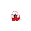 Daisy Lip Ladybug Leaf Pearl Enamel Stud Earrings