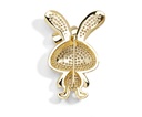 Zircon Rabbit With Enameled Pink Bow Enchanted Encounter Brooch
