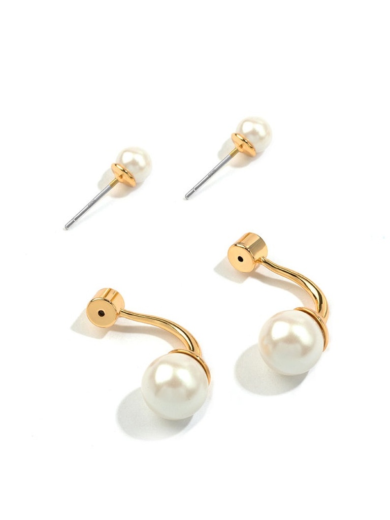 Freshwater Pearl Stud Dangle Earrings Jewelry Gift