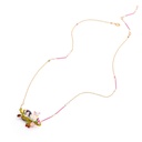 Enamel Glaze Cute Yellow/Black Kitty Trendy Elegant Necklace