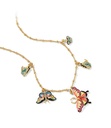 Colorful Butterfly Enamel Pendant Necklace Jewelry Gift