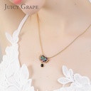 Enamel Glazed Big Eyes Spider Clavicle Chain Necklace 18K Gold Plated