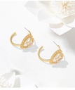 Butterfly Heart Pearl Enamel C Shape Enamel Earrings Jewelry Gift