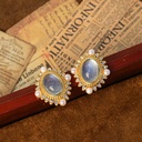 Imitation Stone Pearl Retro Vintage Stud Earrings