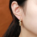 Inlaid Pearl Retro Vintage Hoop Earrings