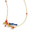 Bird On Cherry Branch Enamel Pendant Necklace Jewelry Gift1