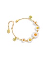 Daisy Flower Enamel Thin Strand Bracelet Handmade Jewelry Gift1