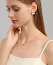 Daisy Flower Enamel Stud Earrings Handmade Jewelry Gift2