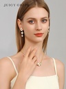 Daisy Flower Enamel Dangle Stud Earrings Handmade Jewelry Gift2